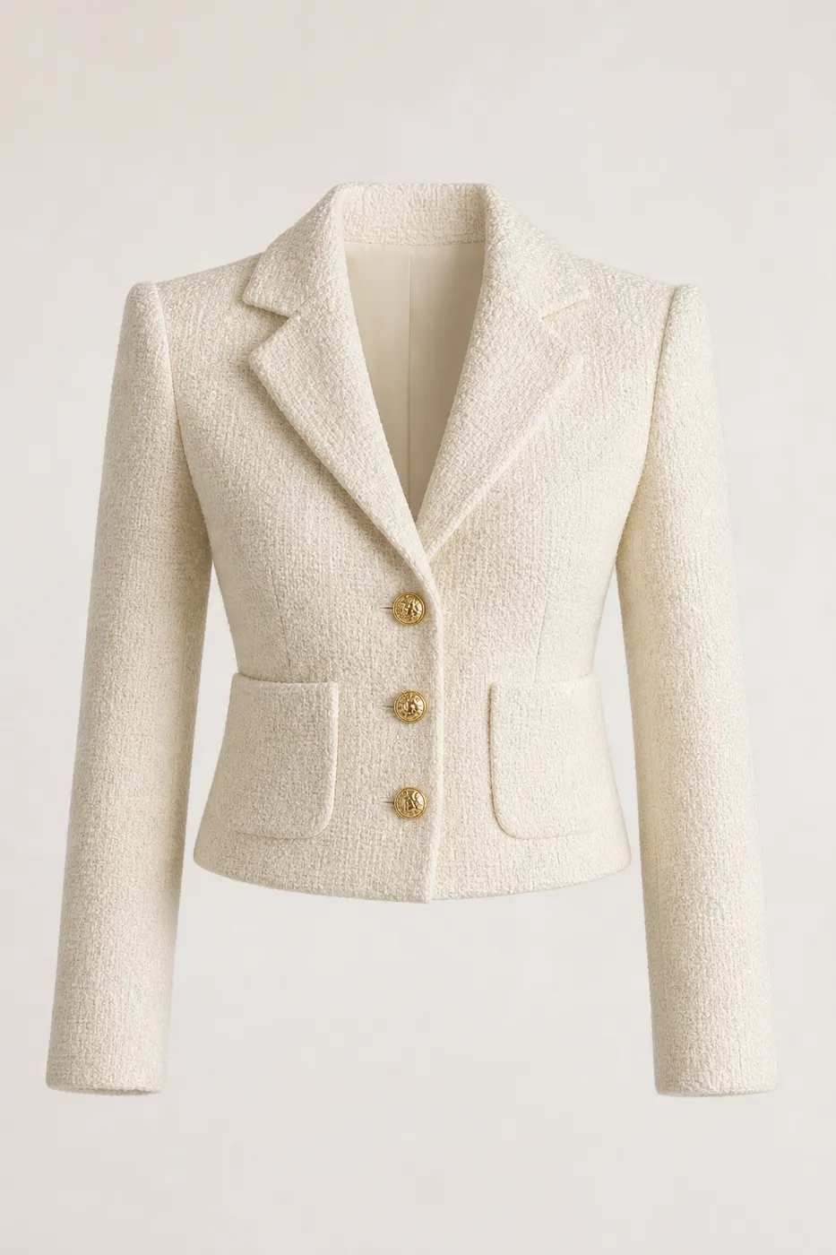 Collection Blazer Structuré en Laine Bouclée
