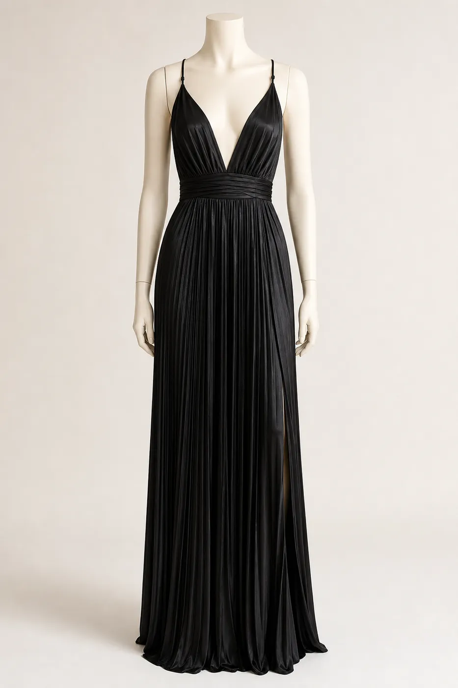 Robe Longue en Satin Plissé — Serie 15