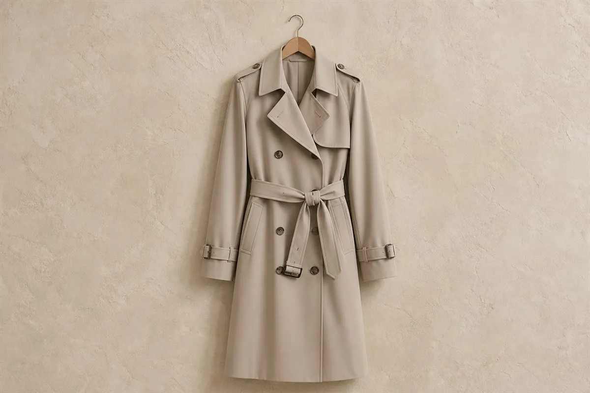 Trench Mi-Long en Gabardine Fluide N°07