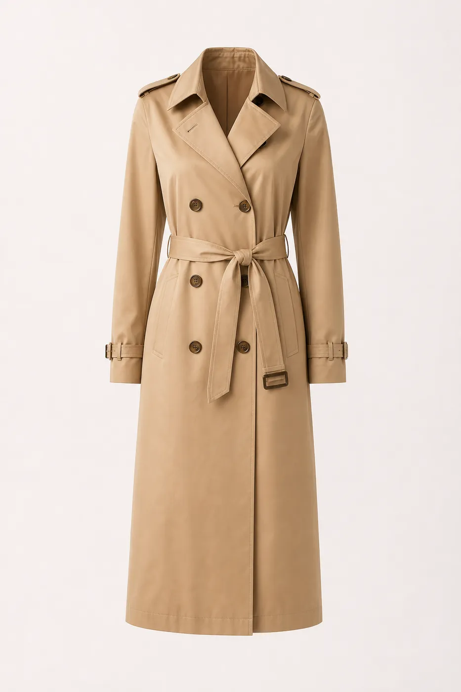 Collection Trench Long en Coton Enduit N°06
